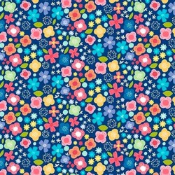 Packed Flowers - NAVY