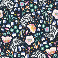 Zebra & Floral - MIDNIGHT