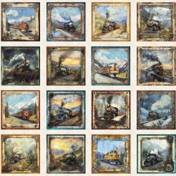 Train Picture Block Panel 90cm - PEARL