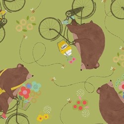 Bears On Bikes - AVOCADO
