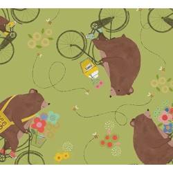 Bears On Bikes - AVOCADO