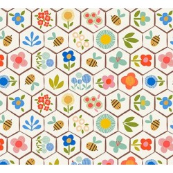 Beehive Floral - EGGSHELL