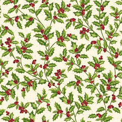 108" Wideback Holly Vine - CREAM