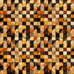 108" Wideback Checkboard Geo - BURNT ORANGE