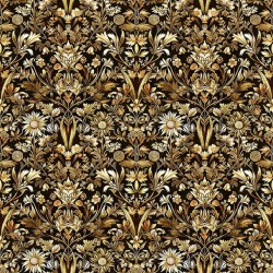 118" Wideback Woodland Floral - CHOCOLATE