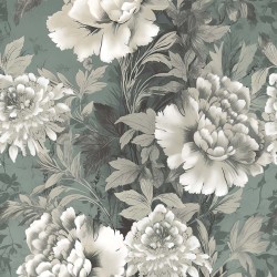 118" Wideback - Large Floral - GREEN 118" Wideback - Large Floral - GREEN