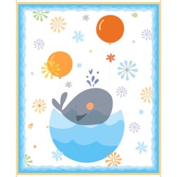Whale Panel (90cm) - WHITE