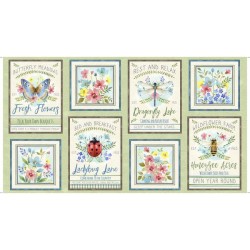 Panel - Wildflower Farm 60cm - LT GREEN