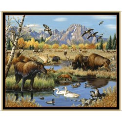 Panel - Mixed Wildlife 90cm - MULTI