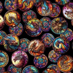 Dragon Circles - BLACK