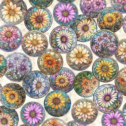 Flower Circles - TAUPE