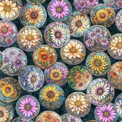 Flower Circles - DK TEAL