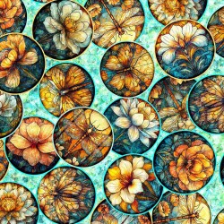 Dragonfly Circles - TURQUOISE