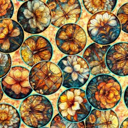 Dragonfly Circles - AMBER