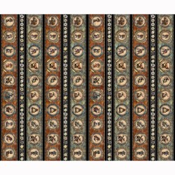 Clockwork Critters Border Stripe - RUST