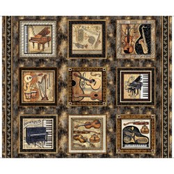 Music Picture Patches - BROWN
