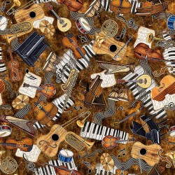 Musical Instruments Toss - BROWN