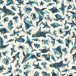 Sea Creature Toss - CREAM