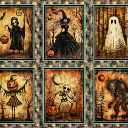 Spooky Character 12"x16" Block Panel 90cm - MULTI