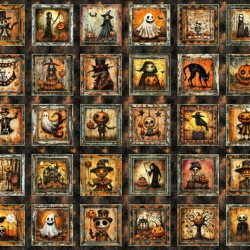 Spooky Character 6" Blocks Planel 90cm - MULTI