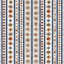 Insect & Floral Border Stripe - MULTI