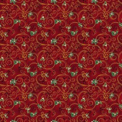 Scroll & Floral - RED