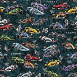 Race Cars - TEAL