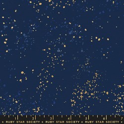 RSS - Speckled Canvas Metallic (30/70-Linen/Cotton)  - NAVY
