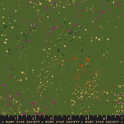 RSS - Speckled Canvas Metallic (30/70-Linen/Cotton)- SARAH GREEN