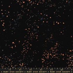 RSS - Speckled Canvas Metallic (30/70-Linen/Cotton) - BLACK