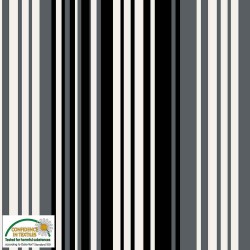 Avalana Jersey 160cm Wide Stripes - GREY/BLACK