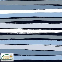 Avalana Jersey 160cm Wide Stripes - BLUE