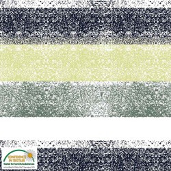 Avalana Jersey 160cm Wide Faded Stripes - WHITE