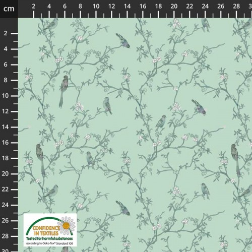Avalana Jersey 160cm Wide Birds on Branches - MINT