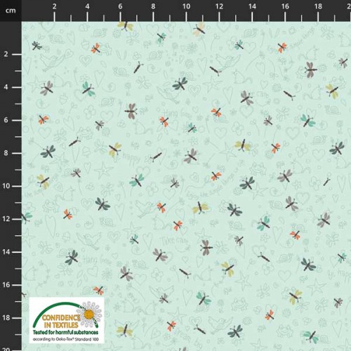 Avalana Jersey 160cm Wide Insects - MINT