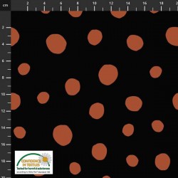 Avalana Jersey 160cm Wide Dots - BLACK