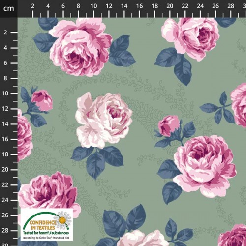 Feature Large Roses - GREEN