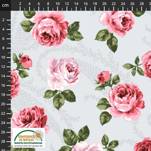 Feature Large Roses - GREY