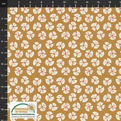 Avalana Jersey/Knit 165cm Wide Sketched Flowers - GOLD