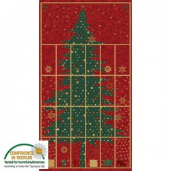 Panel - Advent Calender Tree 60cm - RED/GOLD