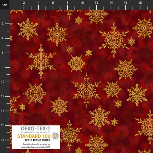 Snowflakes RED/GOLD