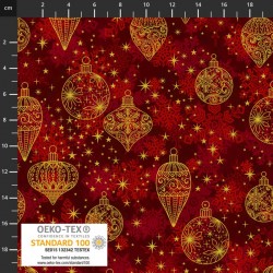 Baubles & Snowflakes - RED/GOLD