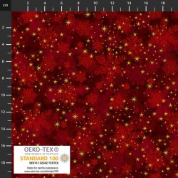 Snowflakes & Stars - RED/GOLD