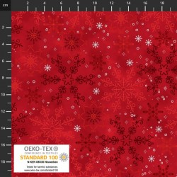 Large Snowflakes - RED/SILVER