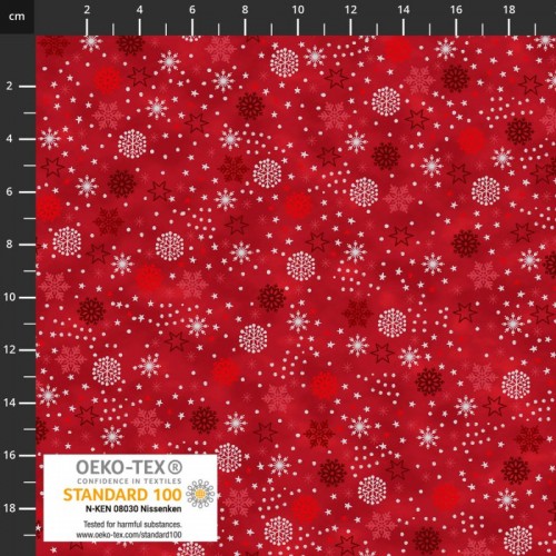 Small Snowflakes - RED/SILVER
