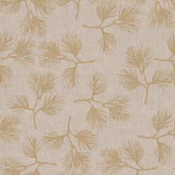 Pine Leaf-Linen/Cotton 55/45 (1.5m w) -GOLD