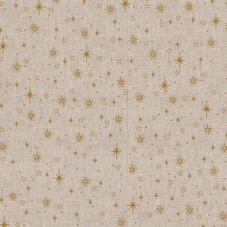 Multi Stars-Linen/Cotton 55/45 (1.5m w) -GOLD