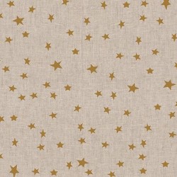 Stars-Linen/Cotton 55/45 (1.5m w) -GOLD