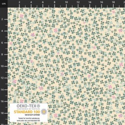 Tiny Flowers - GREEN/PINK/IVORY