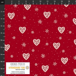 Hearts & Snowflakes - RED